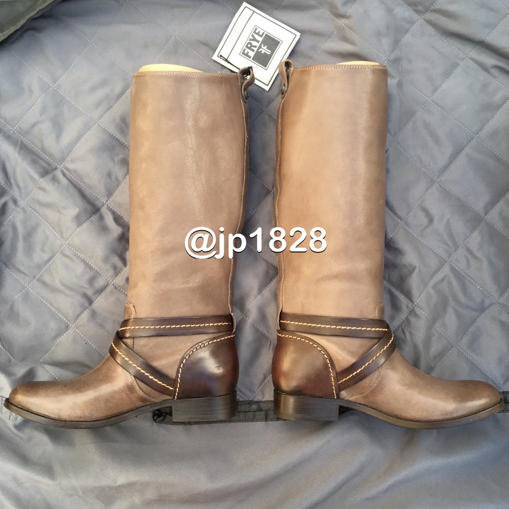 NIB Frye Molly Hook Boots - Gray - Picture 3 of 8