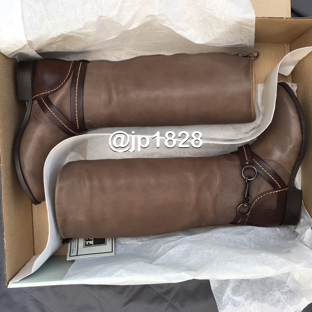 NIB Frye Molly Hook Boots - Gray - Picture 6 of 8