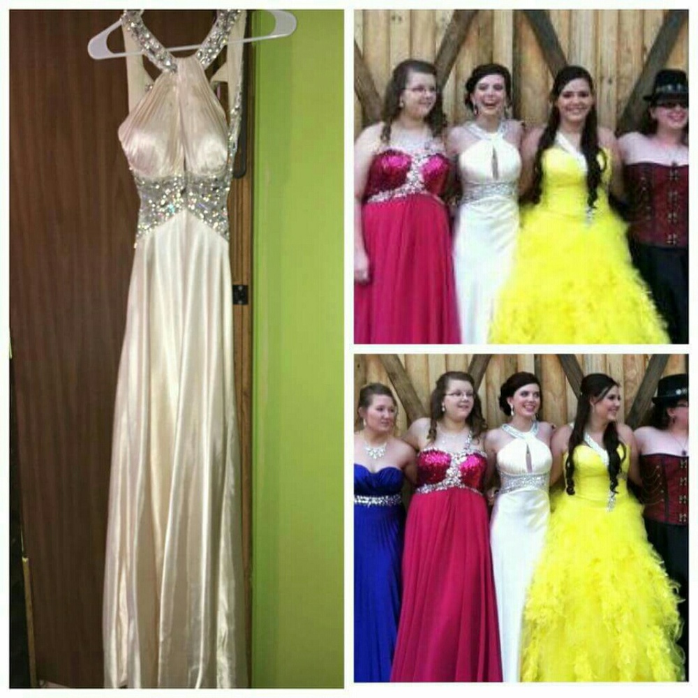 Creamy White Prom Gown