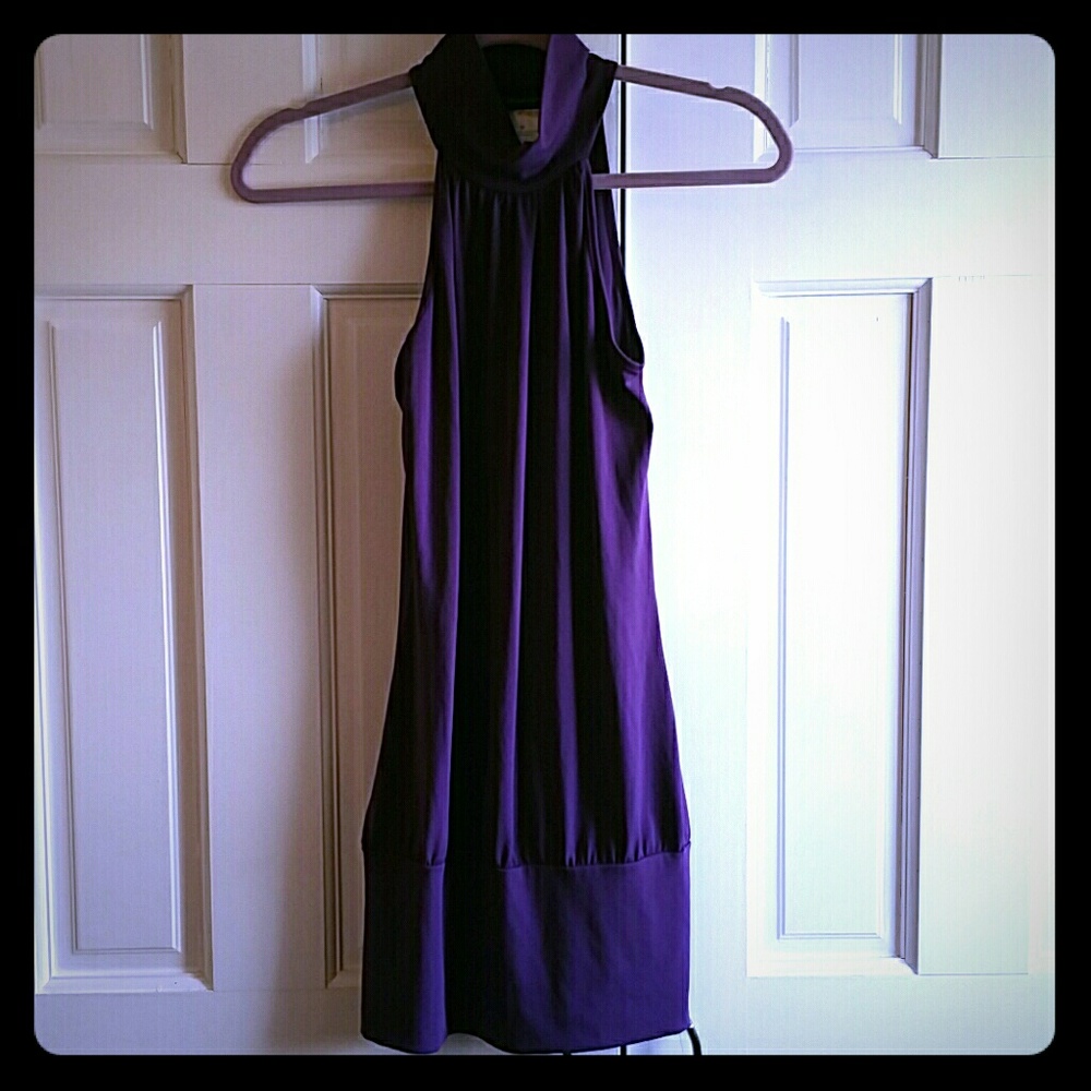 Purple Halter Dresd