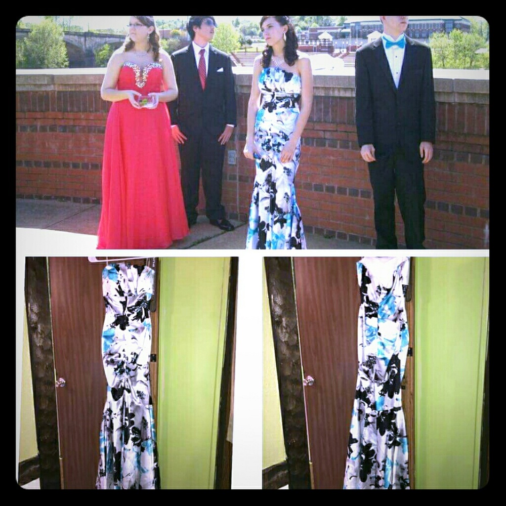 Multicolored Mermaid Prom Gown