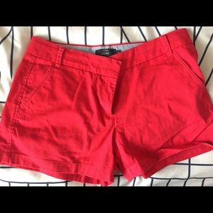 Red JCREW Chino Shorts