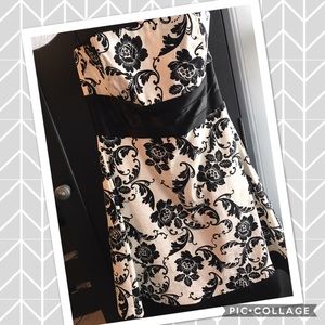 WHBM strapless formal cocktail dress. Knee length