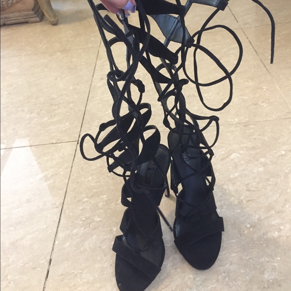 Black Topshop Gladiator Heels