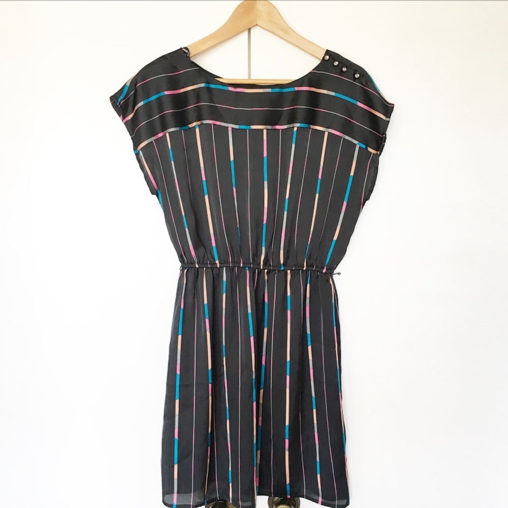 Striped Blouson Dress