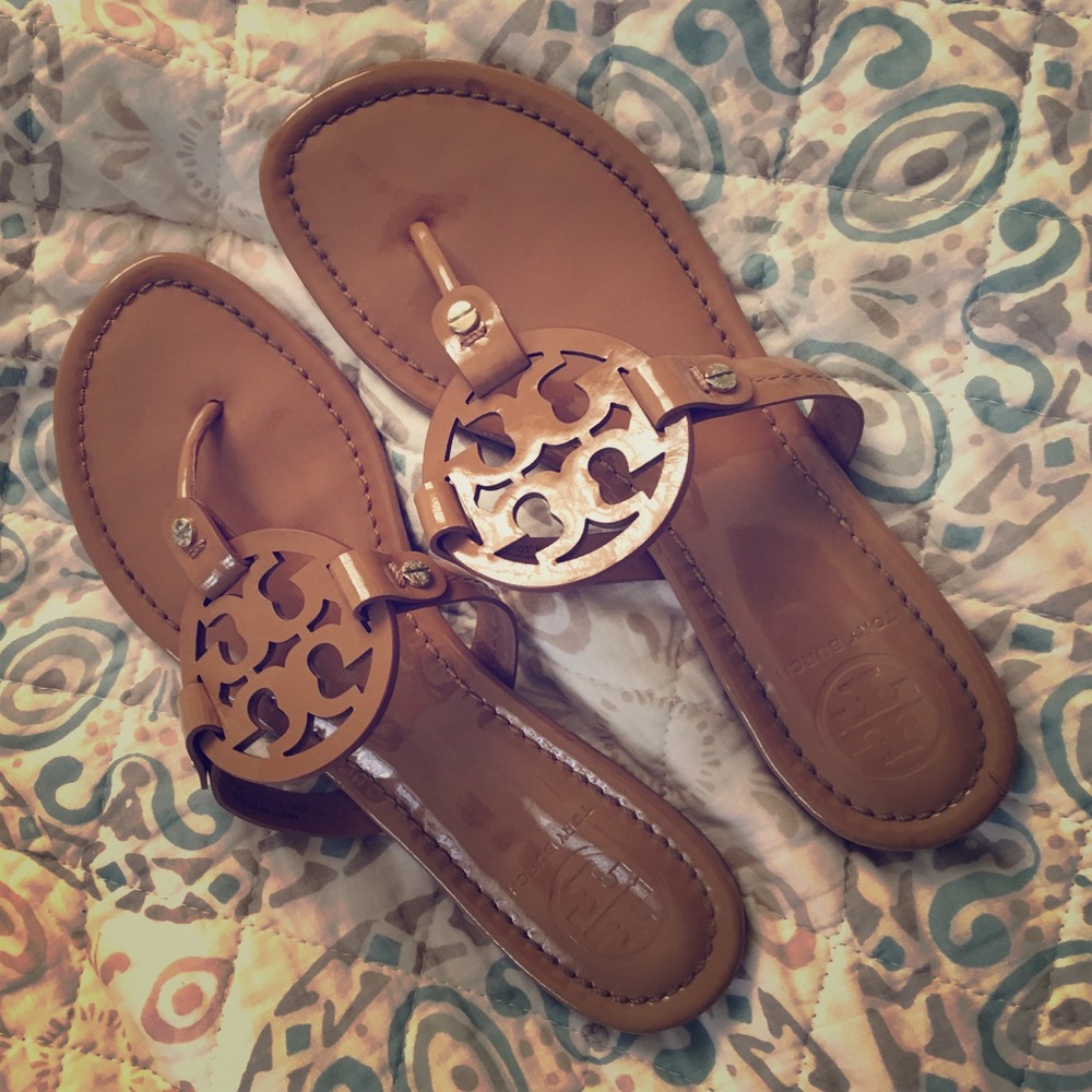 Tory burch Miller sandals (with drawstring bag)