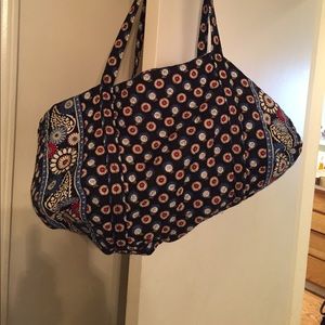 Medium navy owl print Vera Bradley duffle bag