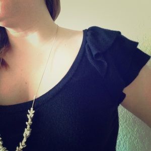 Express ruffle sleeve sweater