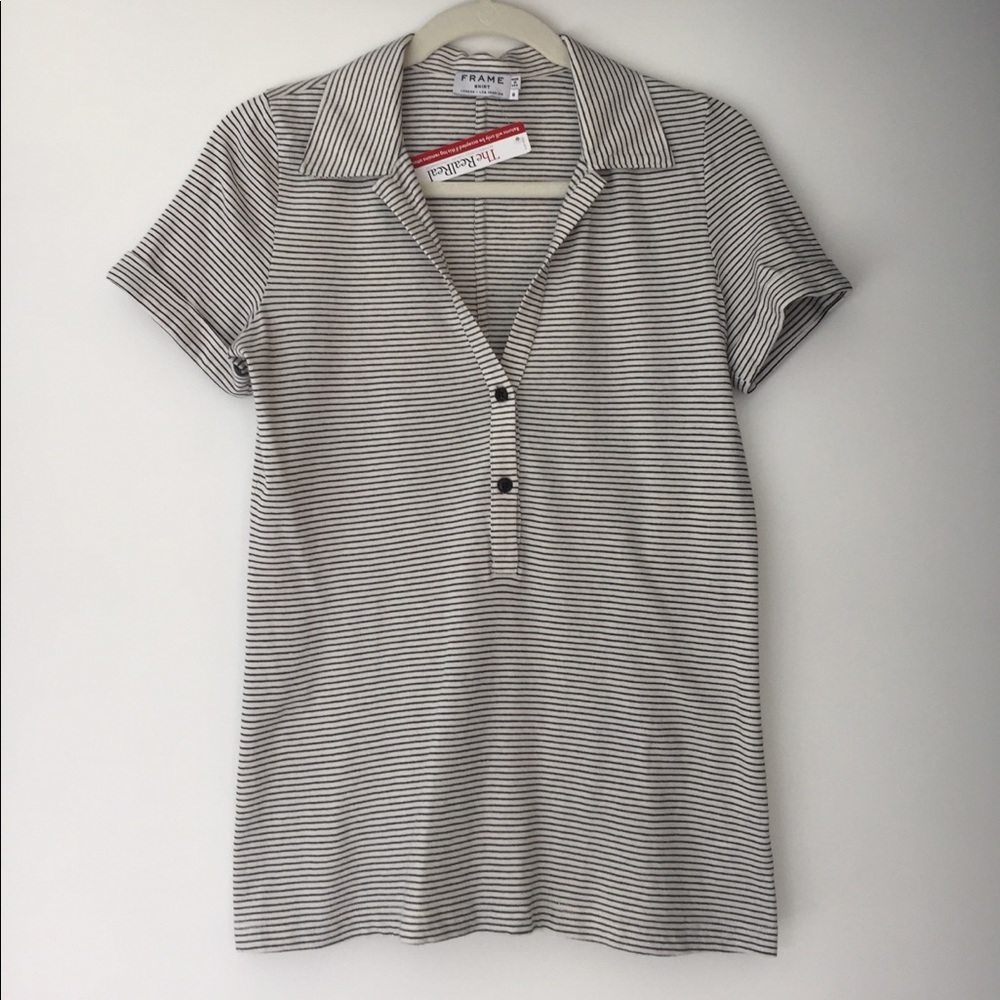 Frame striped polo