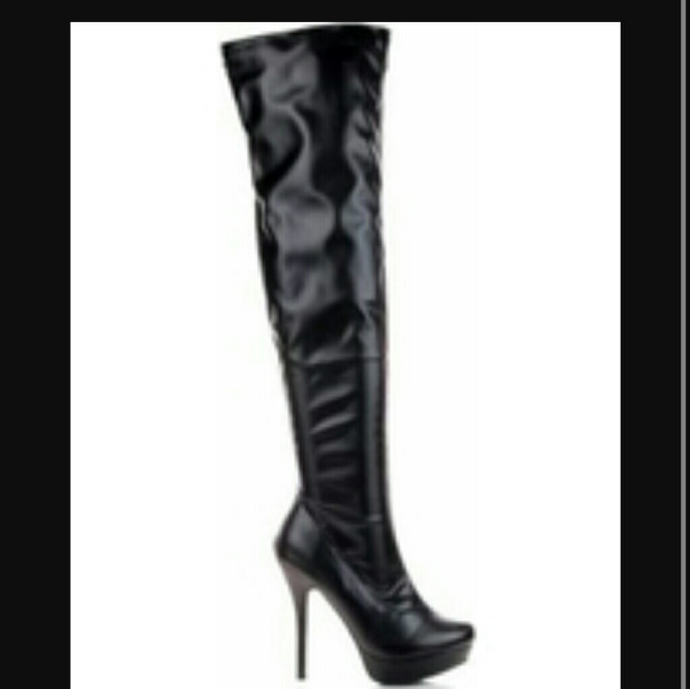 Thigh high heel boots