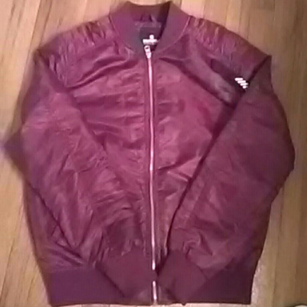 Maroon south pole jacket