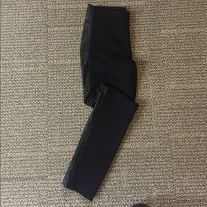 Jcrew pixie pant with leather on the sides