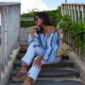 Faithfull the Brand off the shoulder top.