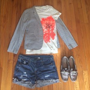 J.Crew Seersucker Schoolboy Blazer