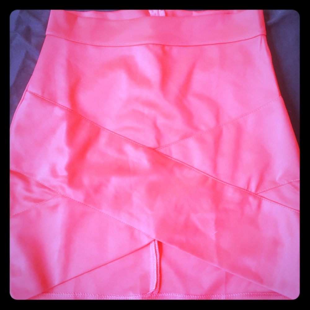Hot Pink Hi/Lo Mini Skirt