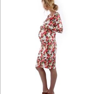 Madeleine maternity long sleeve floral dress
