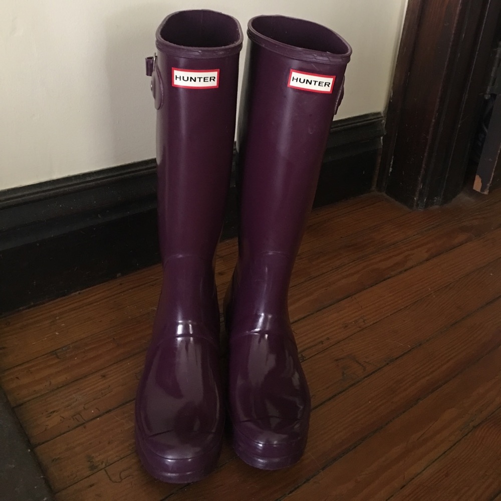 Hunter Tall Purple Urchin Boots US size 9 EU40