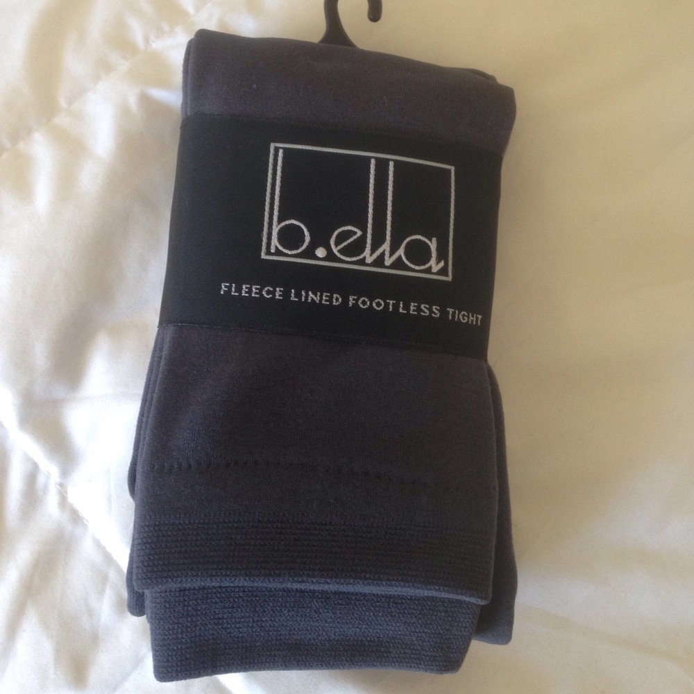 Fleece-lined footless tights