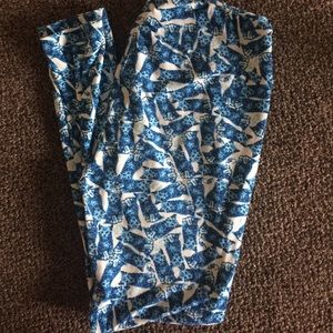 LuLaRoe TC leggings cat print NWOT