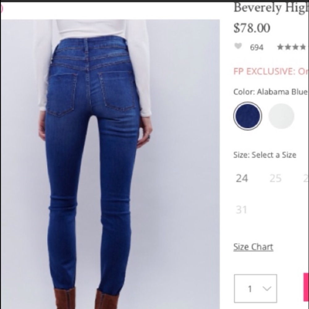 Free People Beverly high rise skinny jeans - Picture 7 of 7