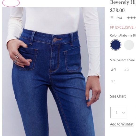 Free People Denim - Free People Beverly high rise skinny jeans