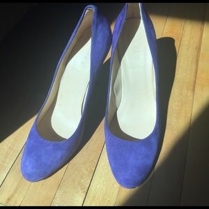 J Crew Italian Leather Suede Pumps