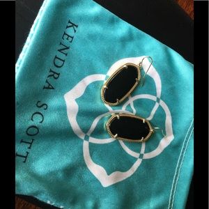Kendra Scott Black Dani Earrings - like new
