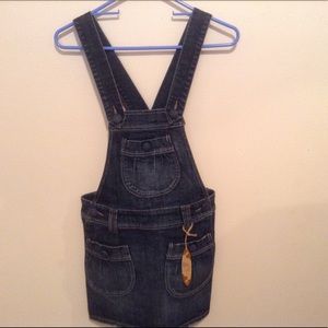 Denim Skirt Overalls