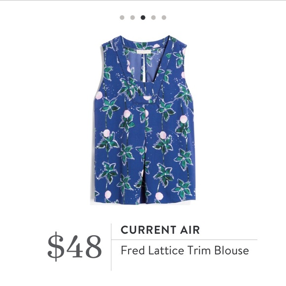 Current Air Fred Lattice Trim Blouse - Picture 4 of 5