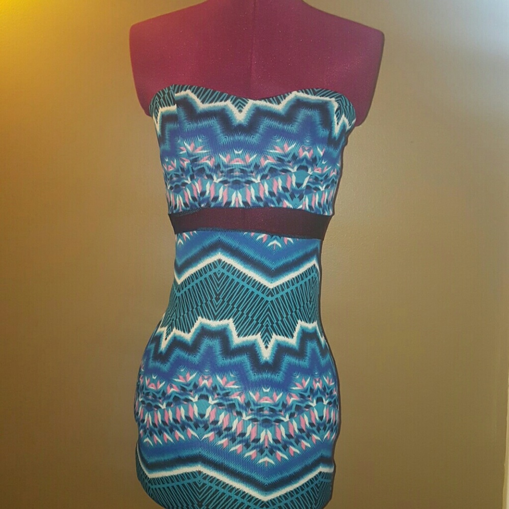 💋Geometric Design Body Con Dress