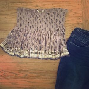 Strapless Free People Top