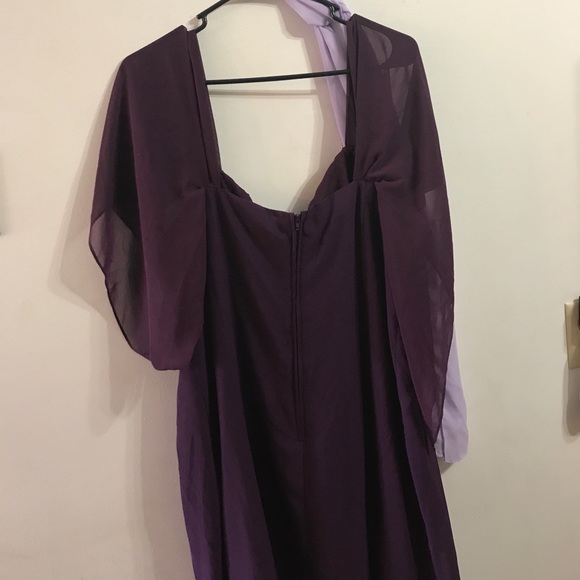 Royal purple full length dress gown - Picture 4 of 8