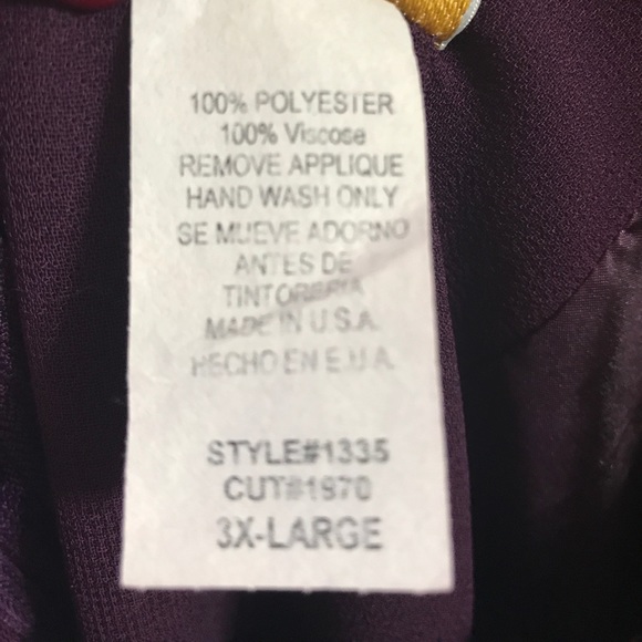 Royal purple full length dress gown - Picture 5 of 8