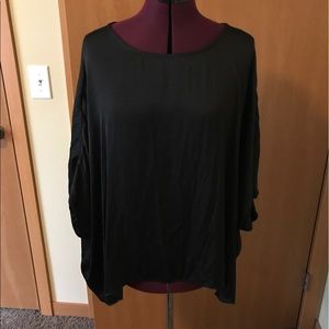 Black dolman sleeve blouse