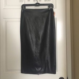 Sexy long black zipper skirt