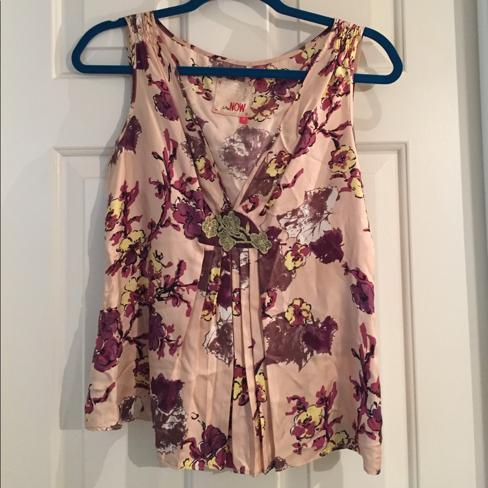 In the NOW Silk Anthropologie Blouse 4 Small