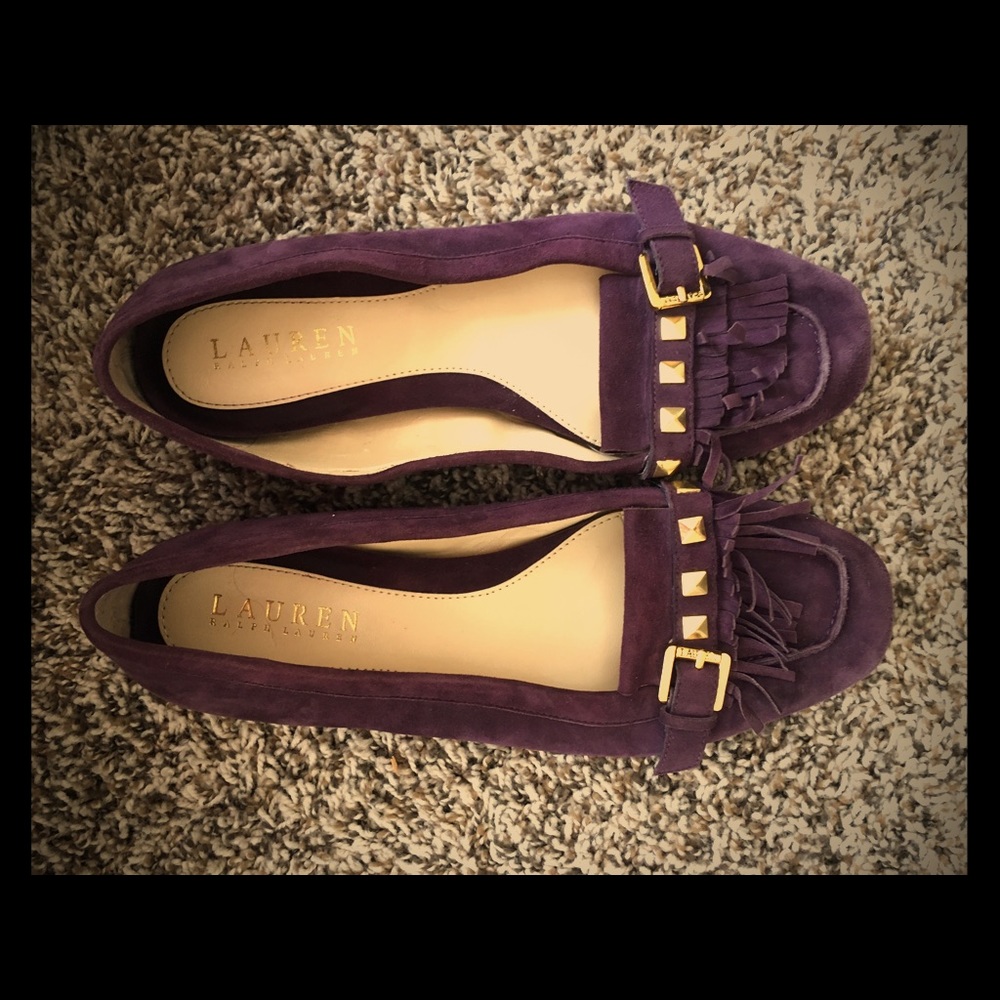 Lauren Ralph Lauren eggplant color loafers
