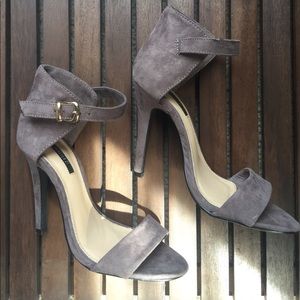 Forever21 Gray Suede Heels