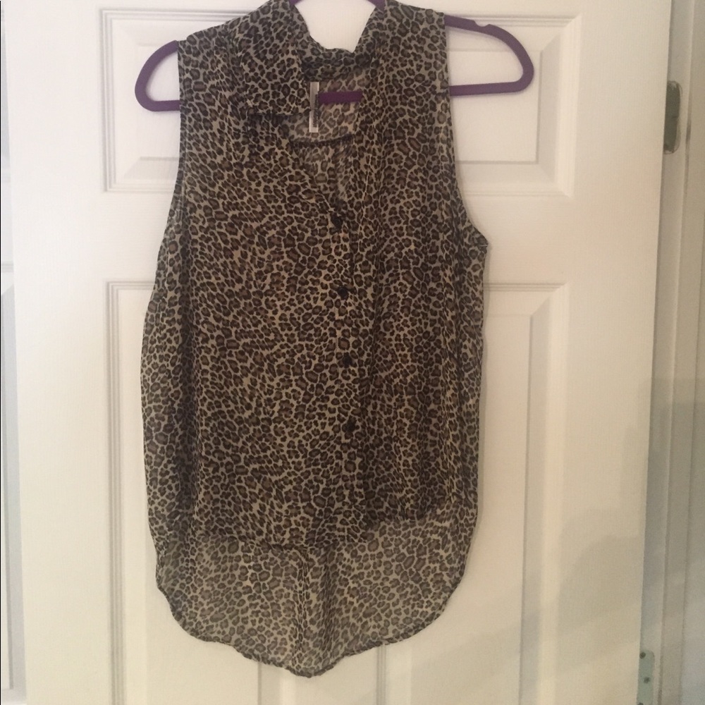 Cheetah print tank top
