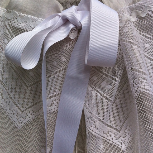 Sold×HP×Whitetied bathing suit cover up/over skirt - Picture 2 of 4