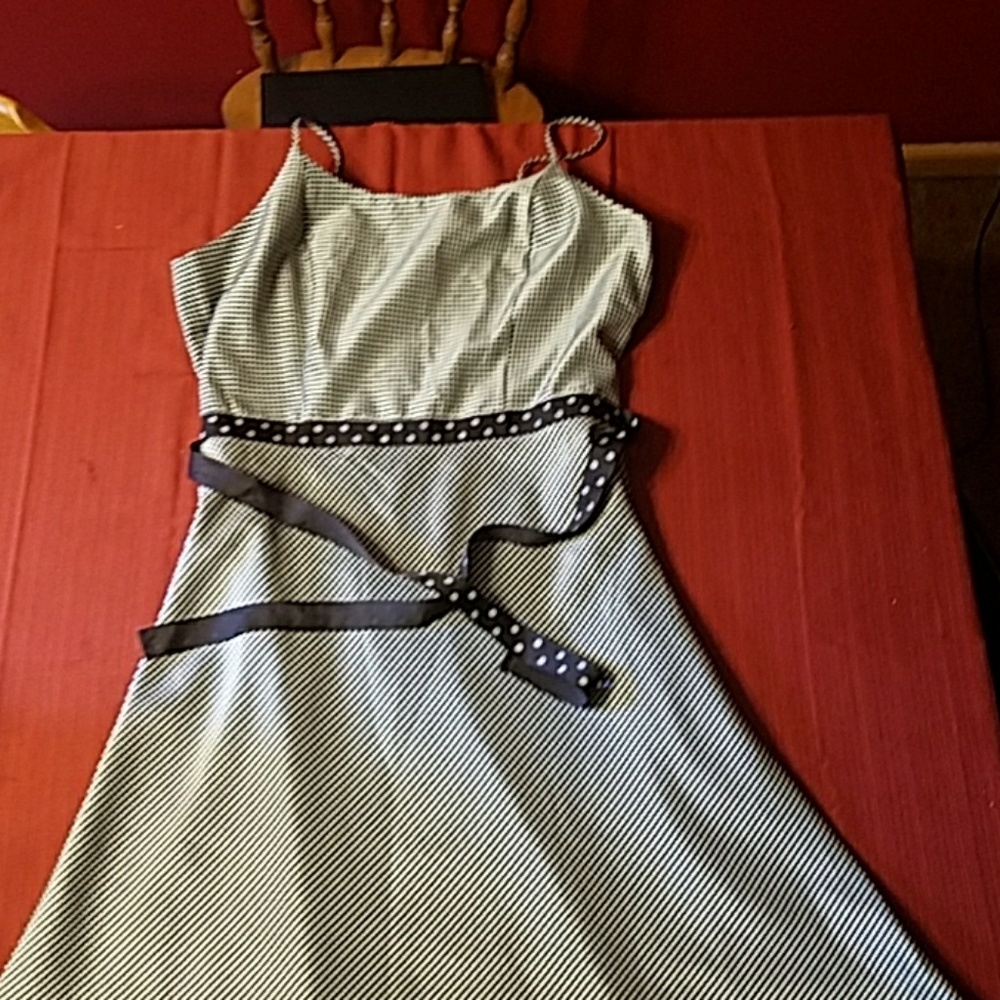 Black and white gingham plaid dress