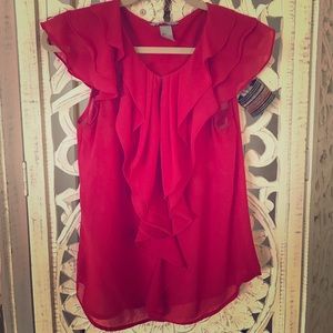 Hot pink flirty top - for work or date night