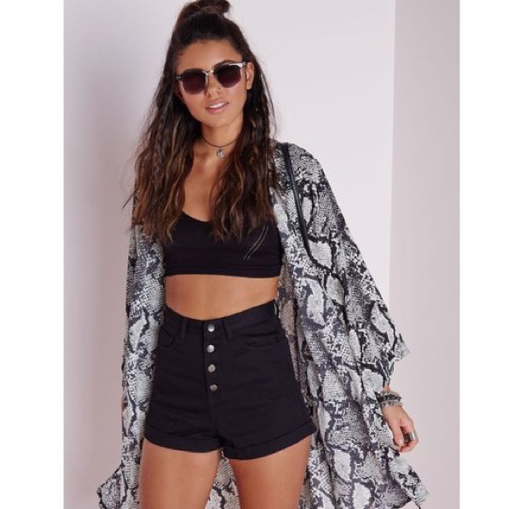 High Waist Black Shorts