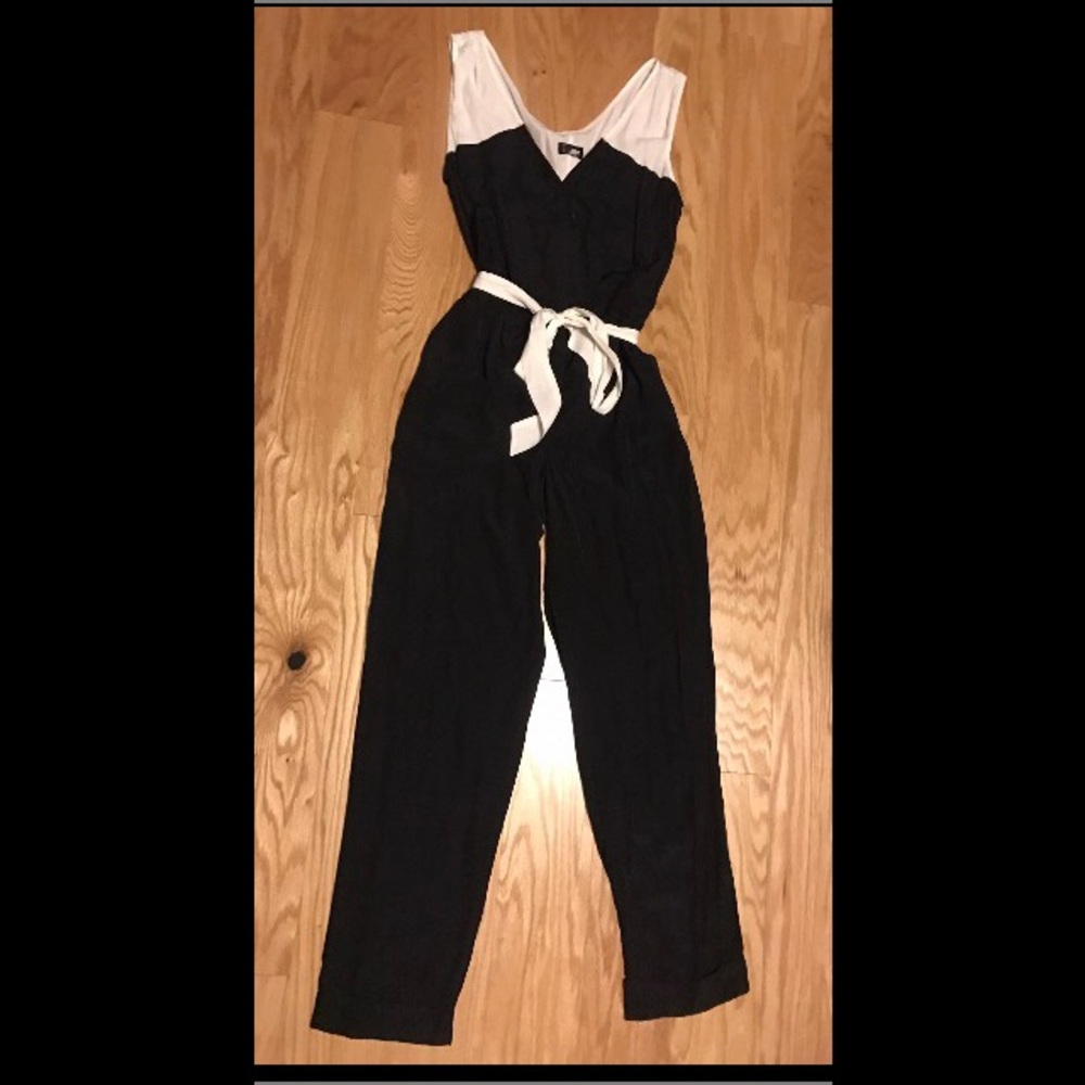Black and white jumpsuit