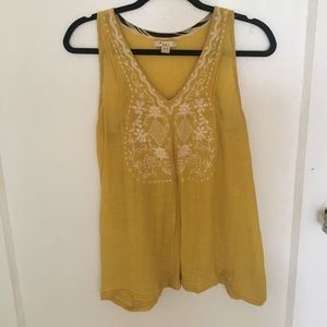 Yellow Embroidered Tunic