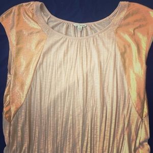 Rose Gold and Baby Pink Pleated Top