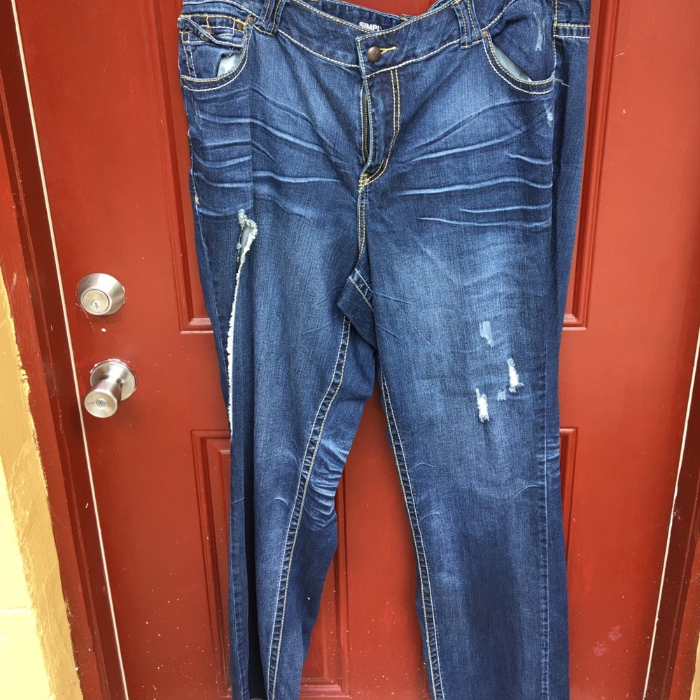 Lane Bryant distressed pants!!!