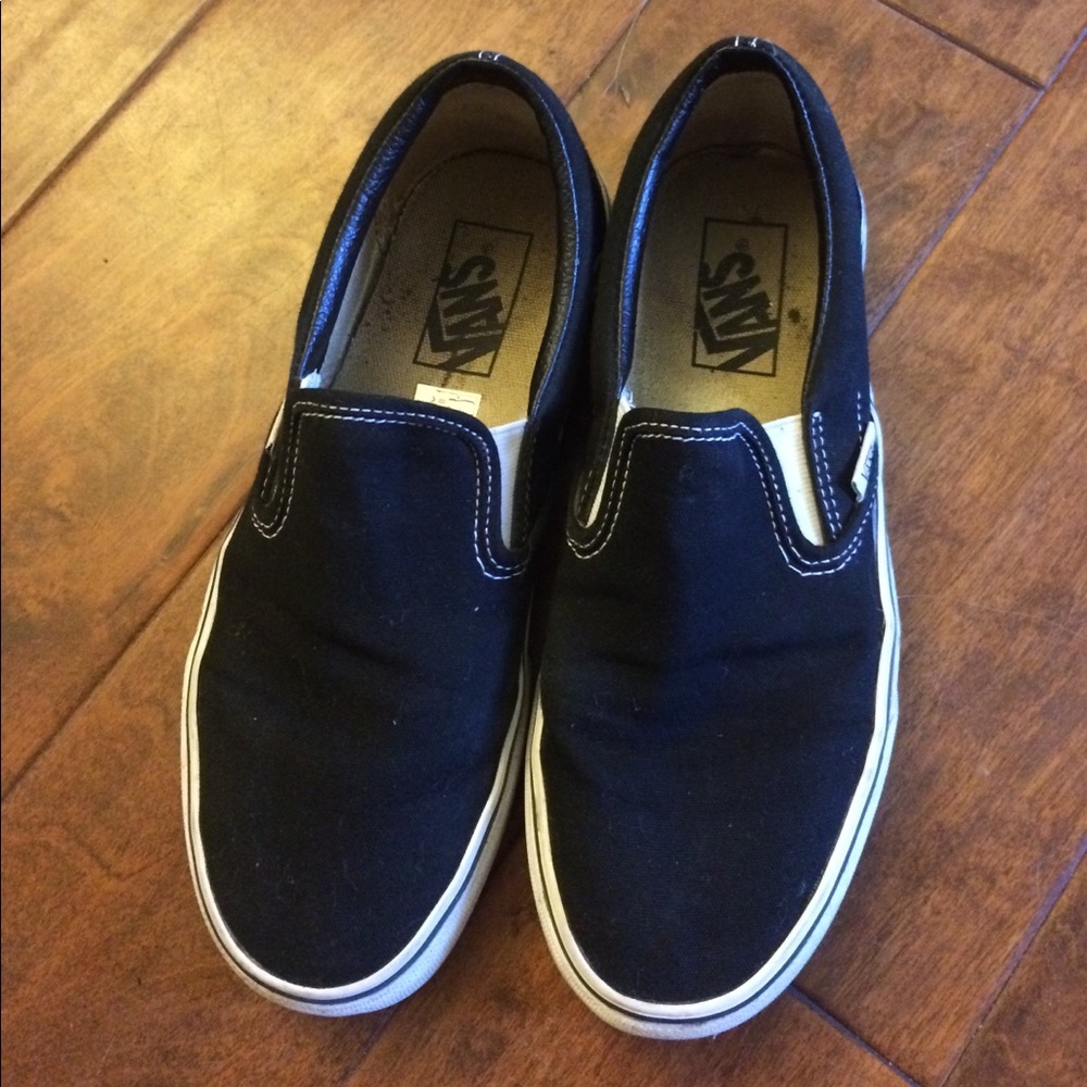 Black slip on vans