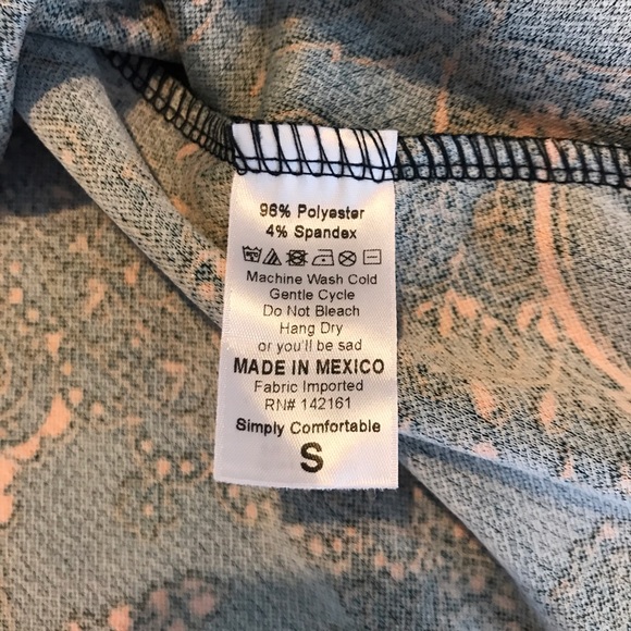 SOLD! Lularoe Carly orange paisley print S - Picture 5 of 6