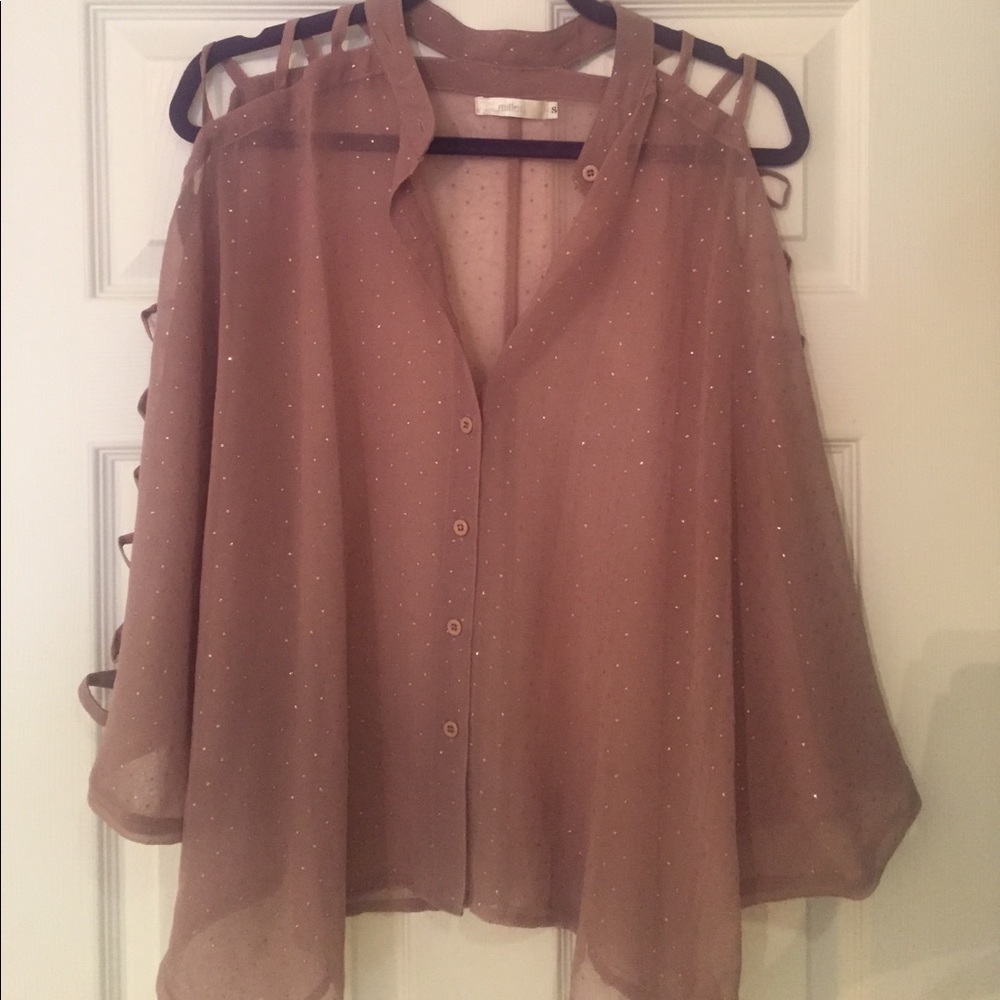 LF Mauve Buttoned up Blouse